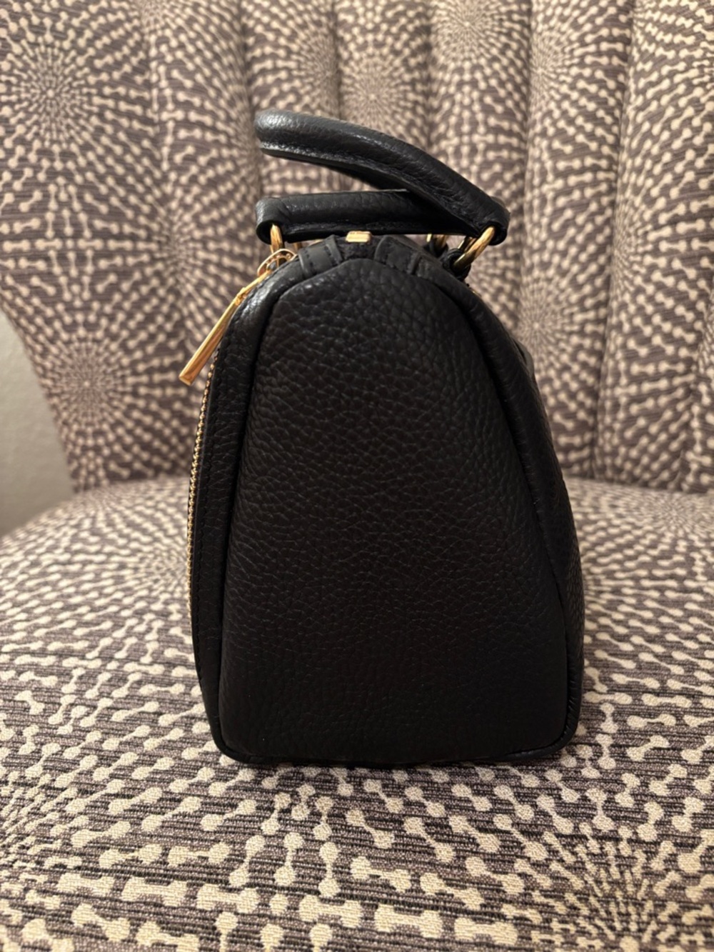Rebecca Minkoff Mab Black Leather Small Speedy Top Handle Satchel Bag w/ Strap - Picture 5 of 16